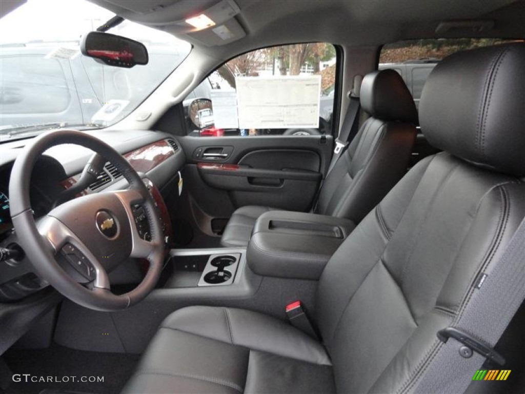 Ebony Interior 2011 Chevrolet Silverado 1500 LTZ Crew Cab 4x4 Photo #57226021