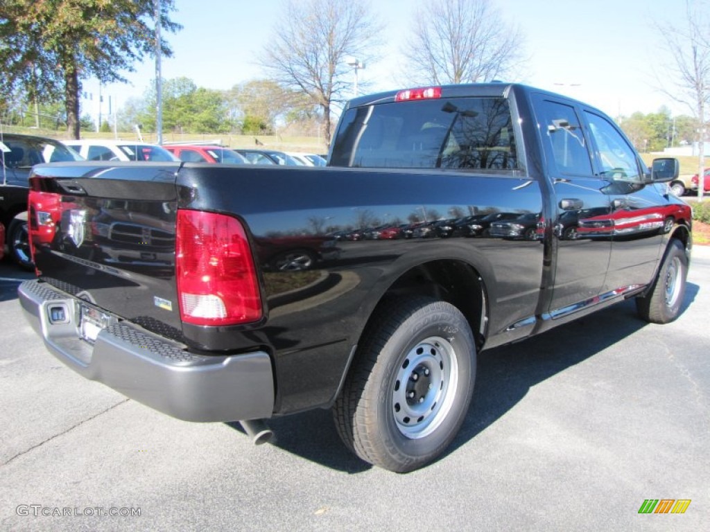 2011 Ram 1500 SLT Quad Cab - Brilliant Black Crystal Pearl / Dark Slate Gray/Medium Graystone photo #3