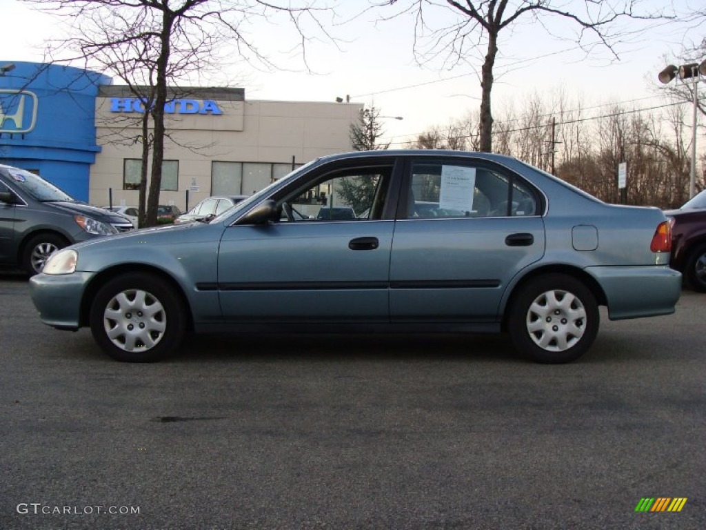 2000 Civic LX Sedan - Iced Teal Pearl / Dark Gray photo #1