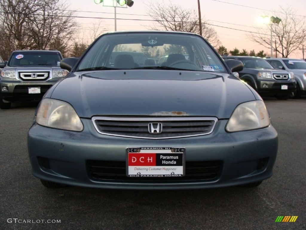 2000 Civic LX Sedan - Iced Teal Pearl / Dark Gray photo #7