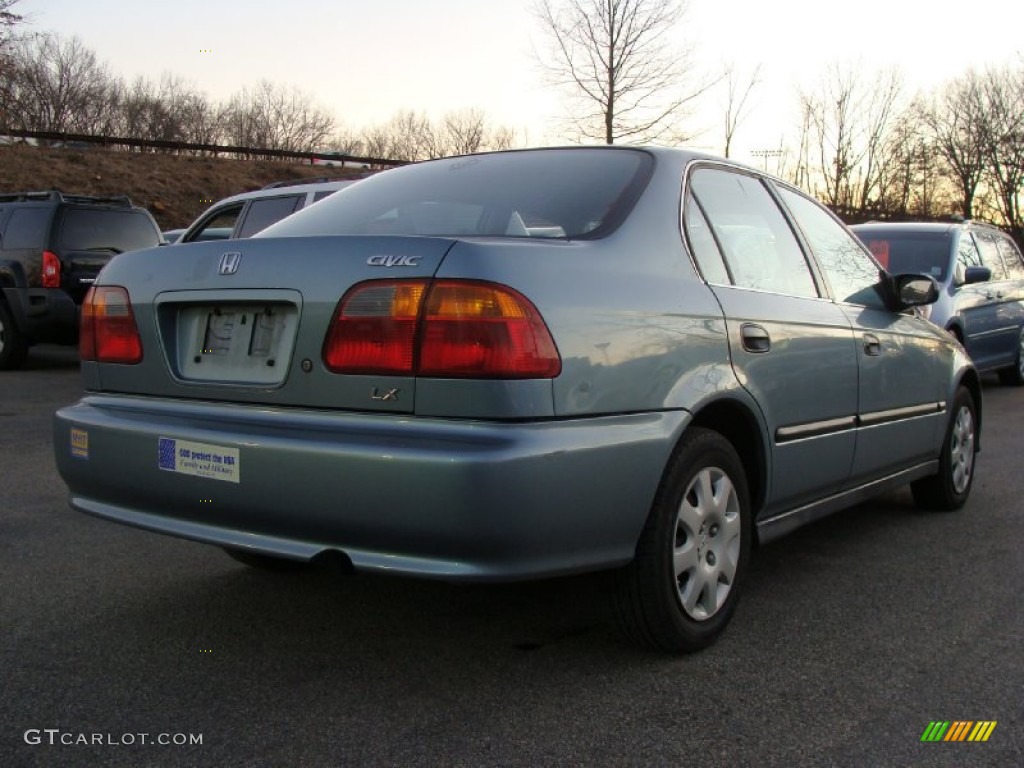 2000 Civic LX Sedan - Iced Teal Pearl / Dark Gray photo #10