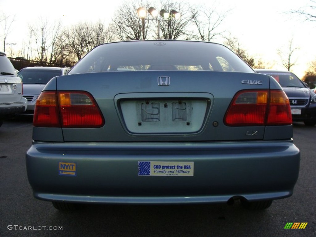2000 Civic LX Sedan - Iced Teal Pearl / Dark Gray photo #11