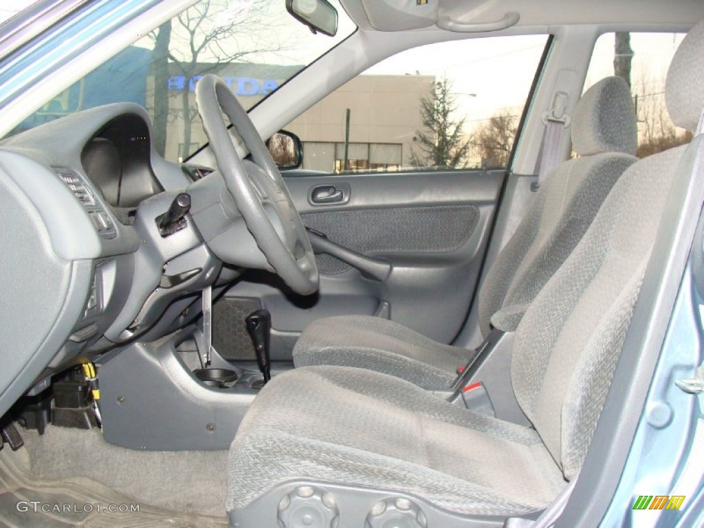 2000 Civic LX Sedan - Iced Teal Pearl / Dark Gray photo #17