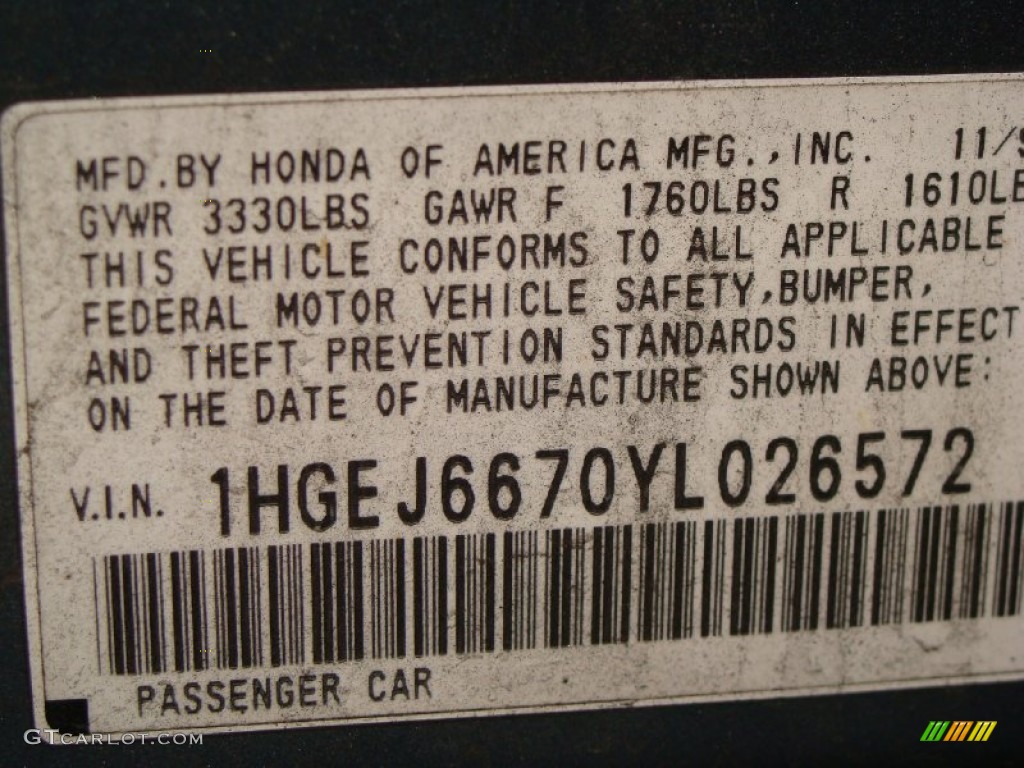 2000 Civic LX Sedan - Iced Teal Pearl / Dark Gray photo #27