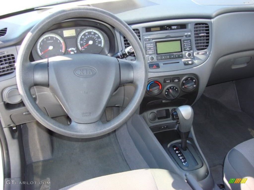2009 Kia Rio LX Sedan Gray Dashboard Photo #57228522