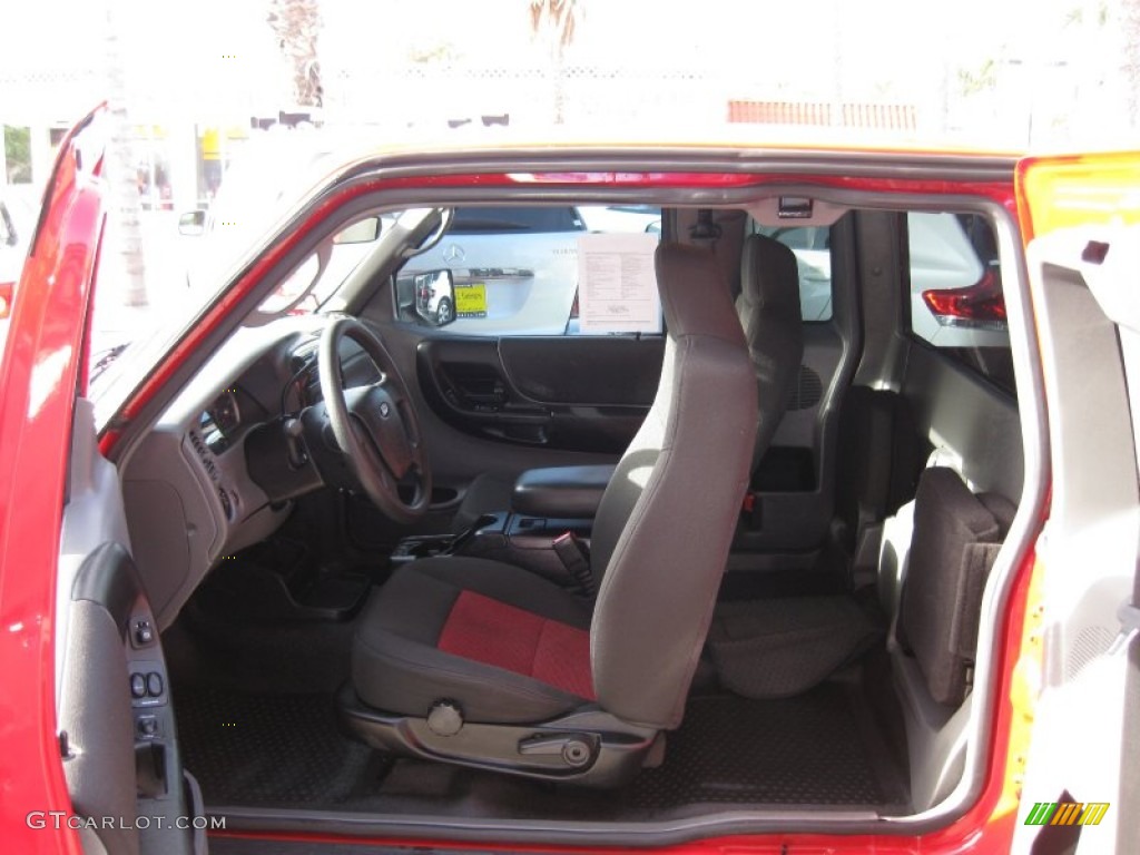 Ebony/Red Interior 2007 Ford Ranger Sport SuperCab Photo #57229974