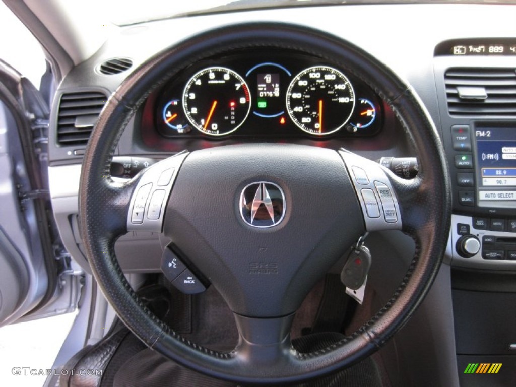 2004 Acura TSX Sedan Quartz Steering Wheel Photo #57230173
