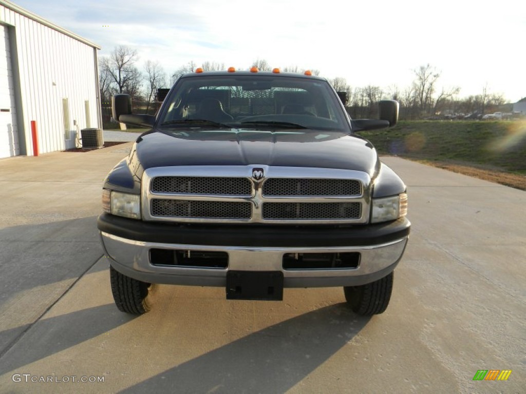 2002 Ram 3500 SLT Regular Cab Dually Stake Truck - Patriot Blue Metallic / Agate photo #5