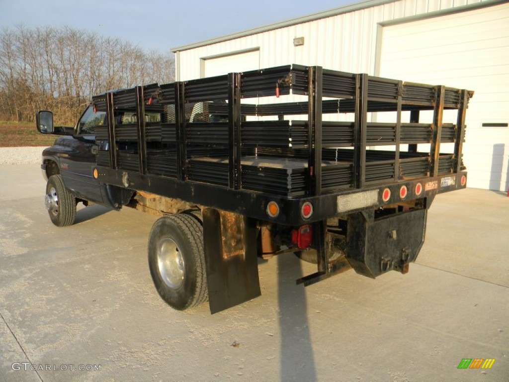 2002 Ram 3500 SLT Regular Cab Dually Stake Truck - Patriot Blue Metallic / Agate photo #6