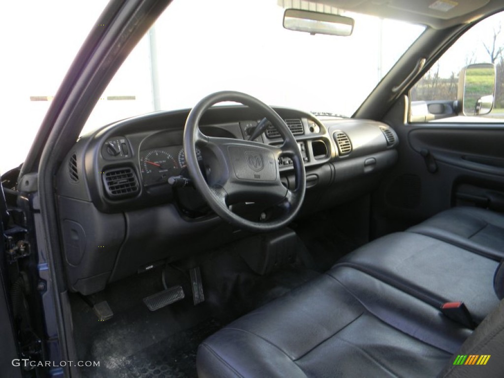 2002 Ram 3500 SLT Regular Cab Dually Stake Truck - Patriot Blue Metallic / Agate photo #19