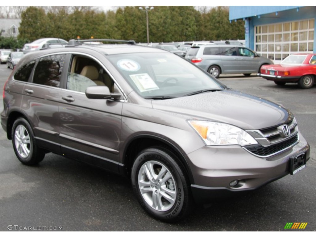 2011 CR-V EX-L 4WD - Urban Titanium Metallic / Ivory photo #3