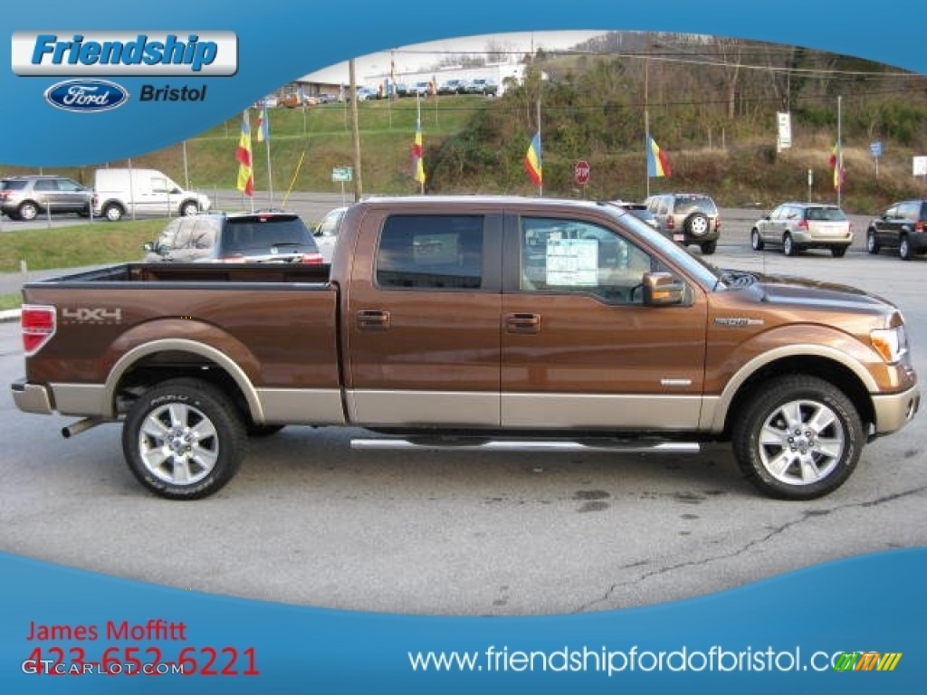 2011 F150 Lariat SuperCrew 4x4 - Golden Bronze Metallic / Pale Adobe photo #5