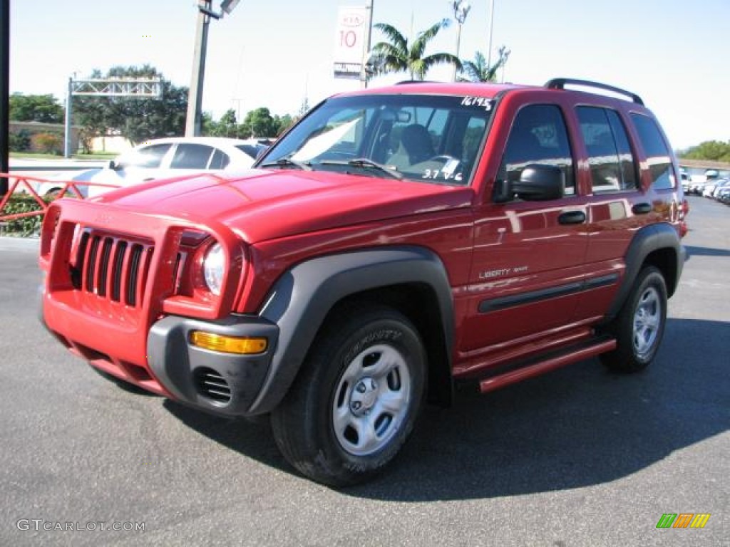 2002 Liberty Sport - Flame Red / Dark Slate Gray photo #1