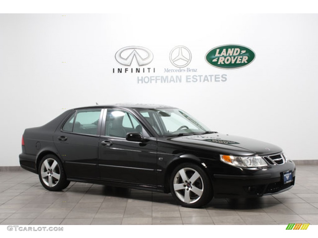 2005 9-5 Aero Sedan - Black / Granite Gray photo #1