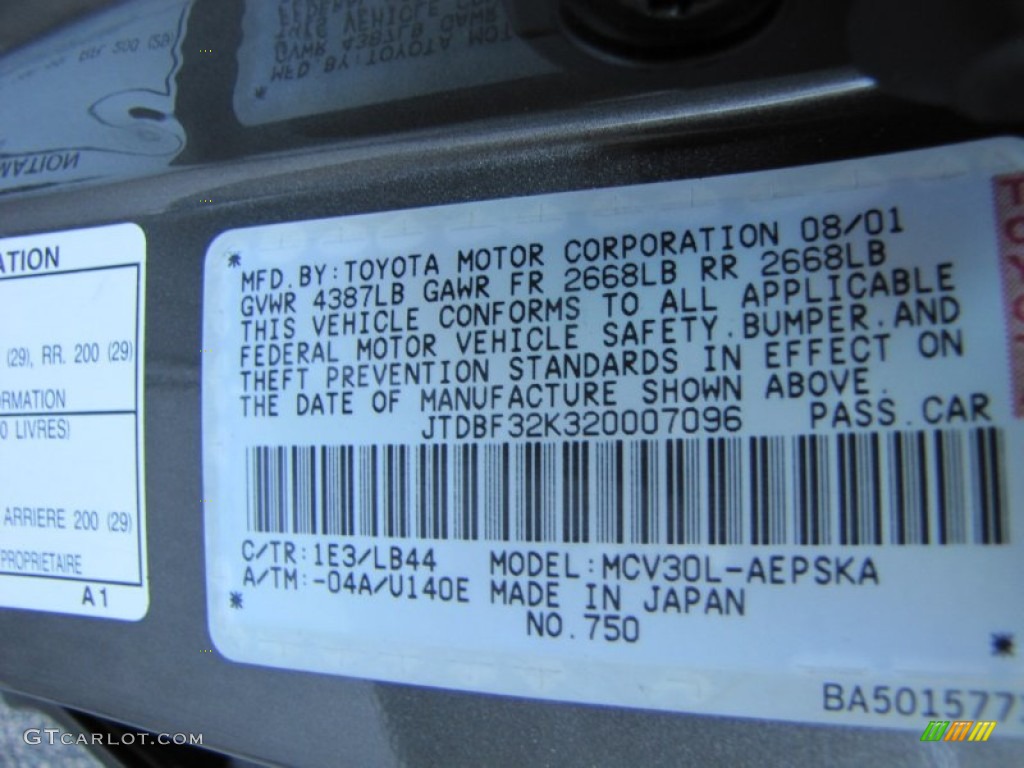 2002 Toyota Camry LE V6 1E3 Photo #57239546