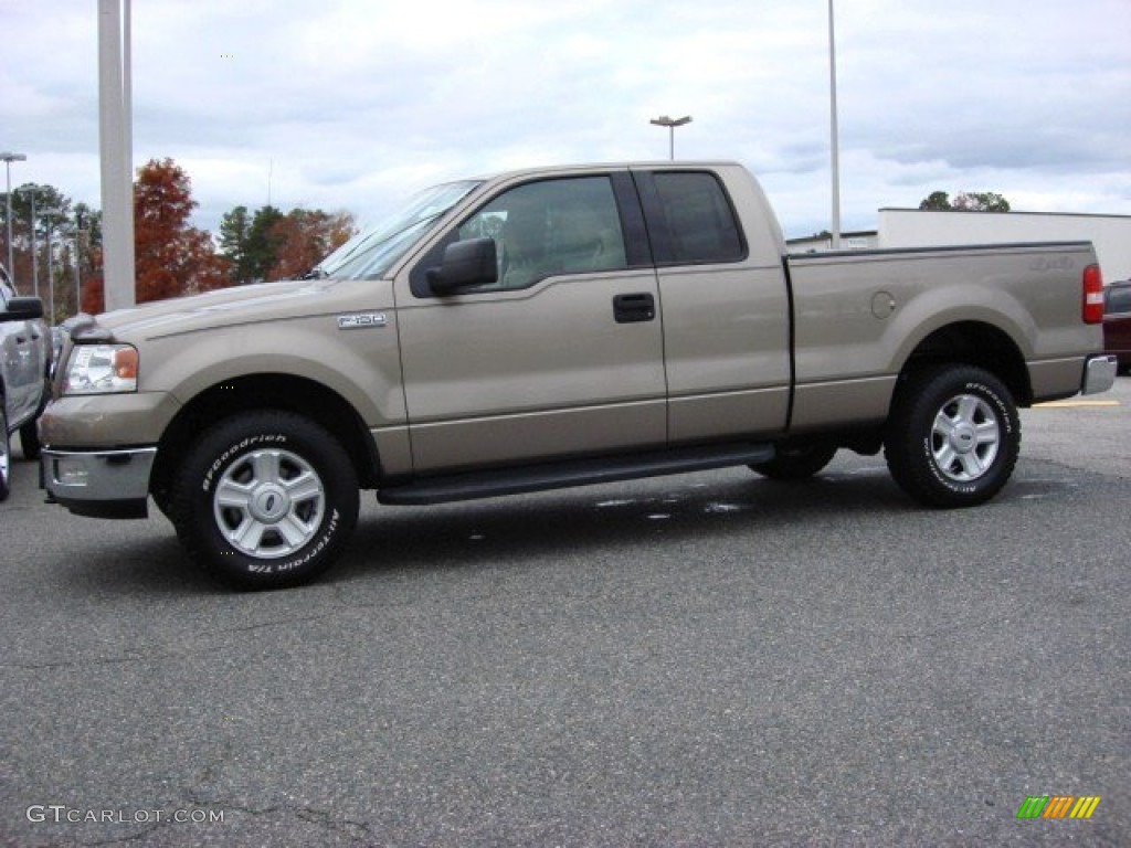 2004 F150 XLT SuperCab 4x4 - Arizona Beige Metallic / Tan photo #3