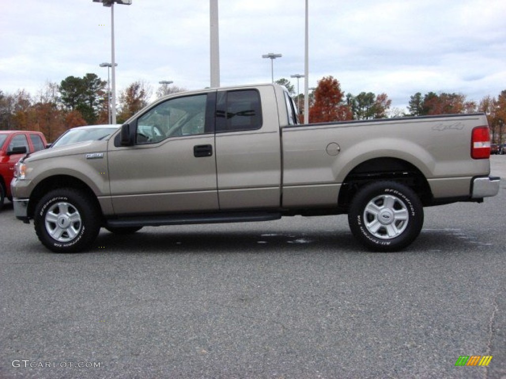 2004 F150 XLT SuperCab 4x4 - Arizona Beige Metallic / Tan photo #4