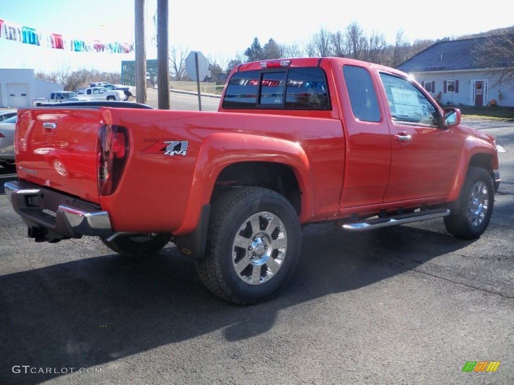 Inferno Orange Metallic 2012 Chevrolet Colorado LT Extended Cab 4x4 Exterior Photo #57240335