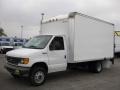 Oxford White 2004 Ford E Series Cutaway E350 Commercial Moving Truck Exterior