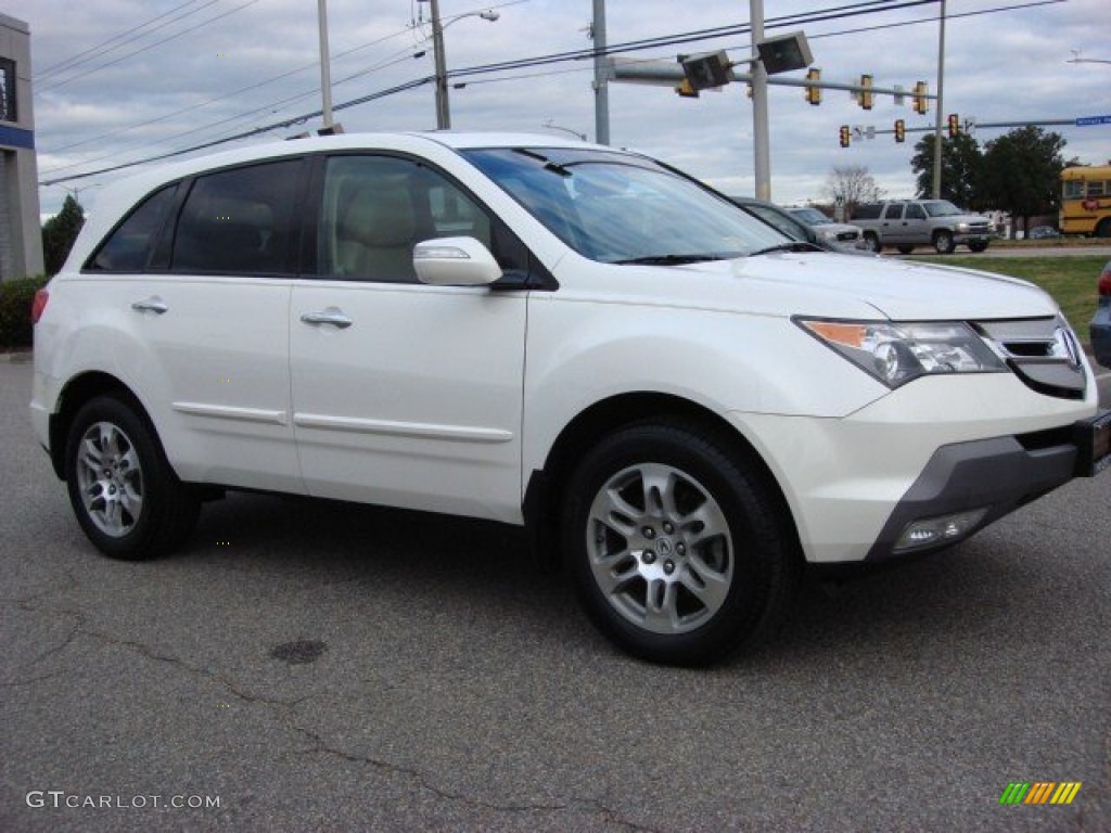 2007 MDX Technology - Aspen White Pearl / Parchment photo #7