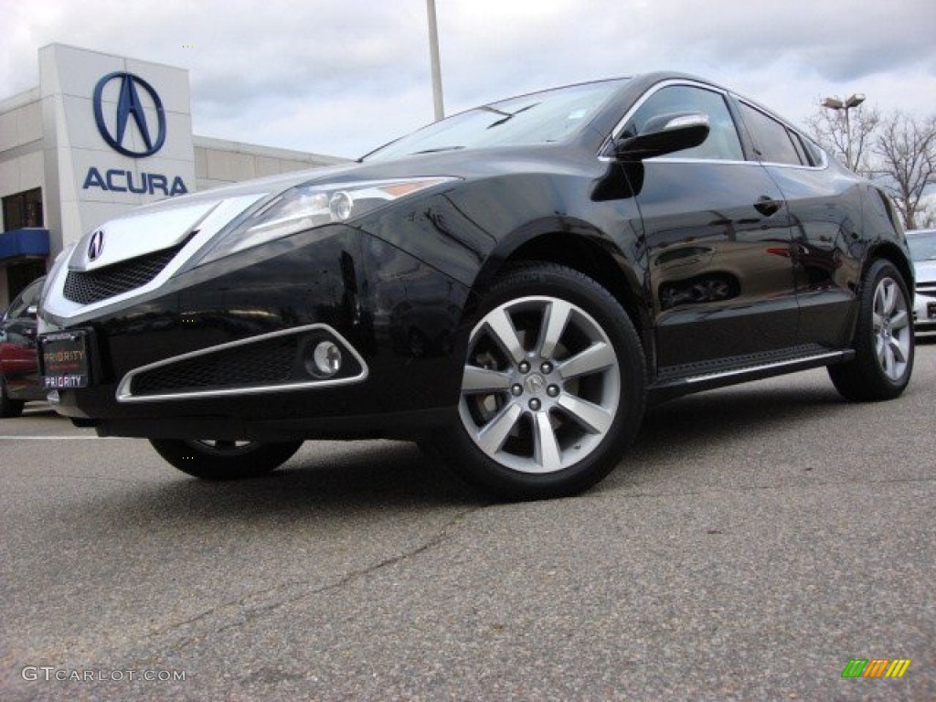 Crystal Black Pearl 2010 Acura ZDX AWD Technology Exterior Photo #57242330