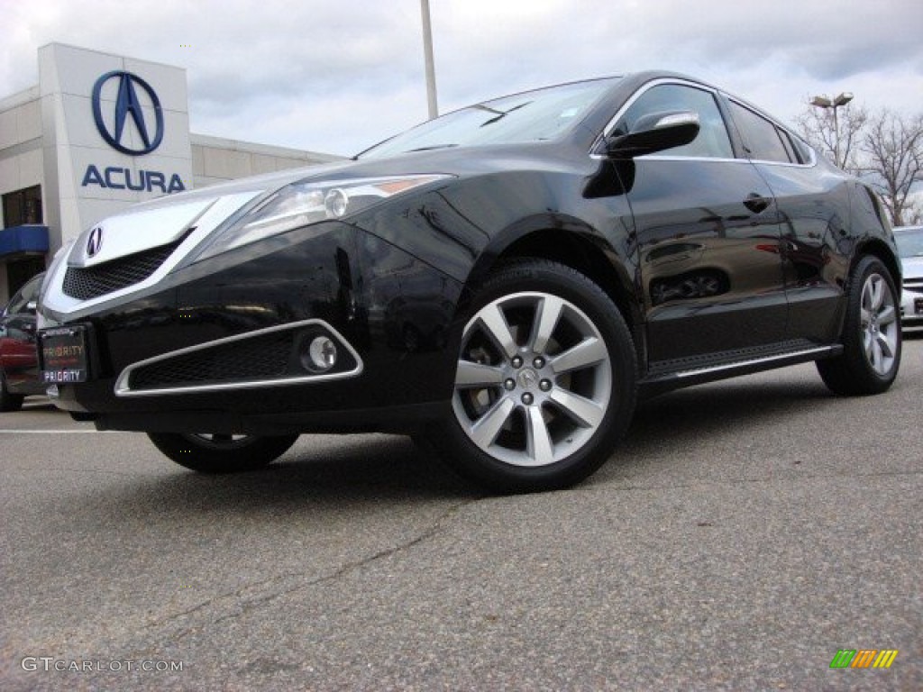 2010 ZDX AWD Technology - Crystal Black Pearl / Taupe photo #1