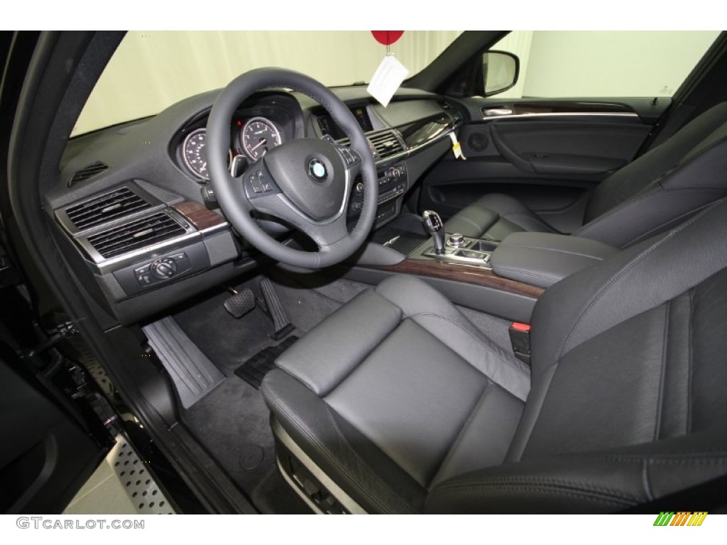Black Interior 2012 BMW X6 xDrive35i Photo #57242570