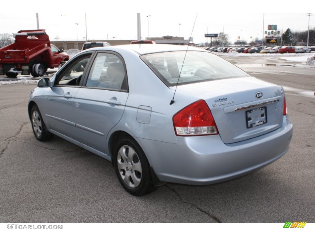 2007 Spectra EX Sedan - Ice Blue / Gray photo #3