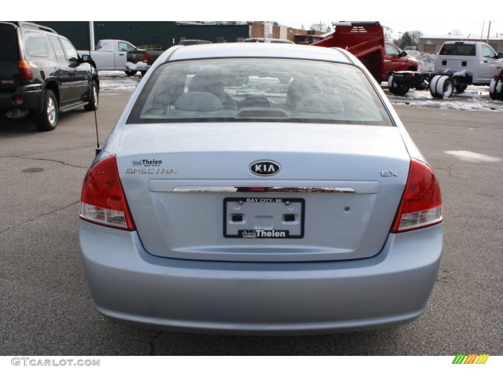2007 Spectra EX Sedan - Ice Blue / Gray photo #4