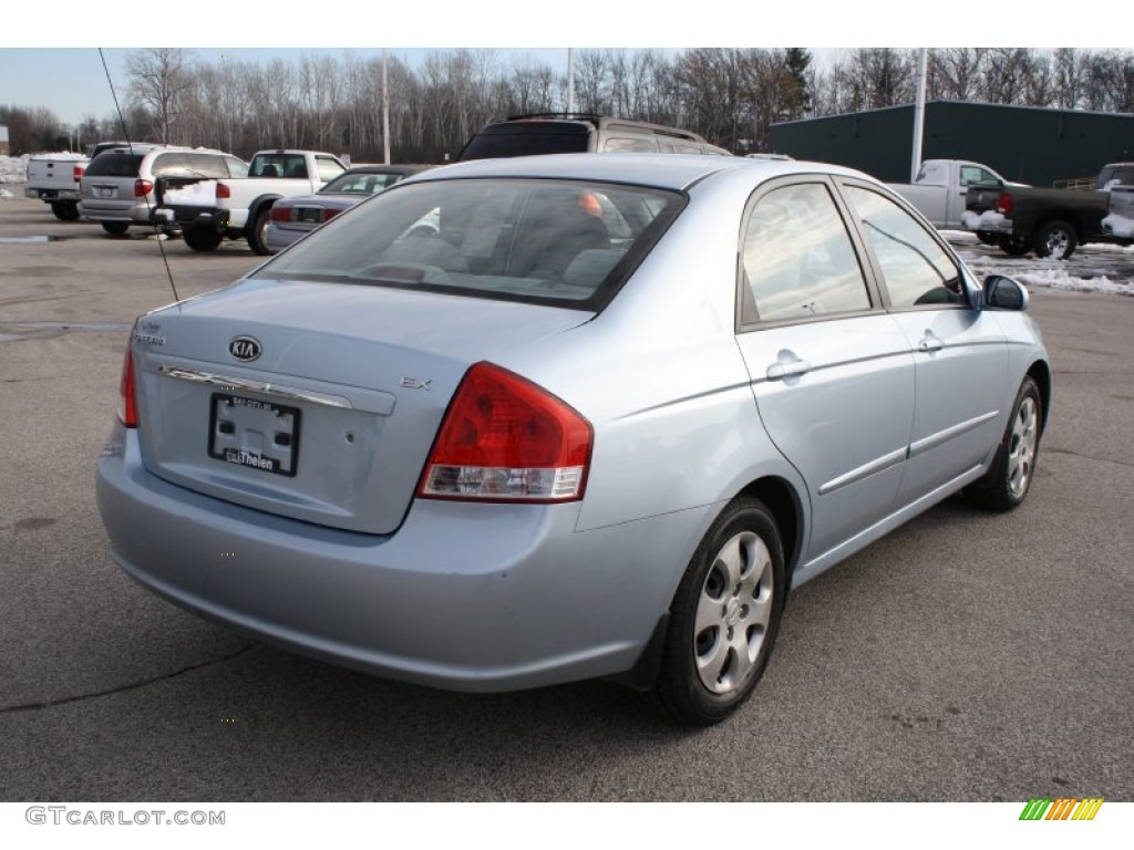2007 Spectra EX Sedan - Ice Blue / Gray photo #5