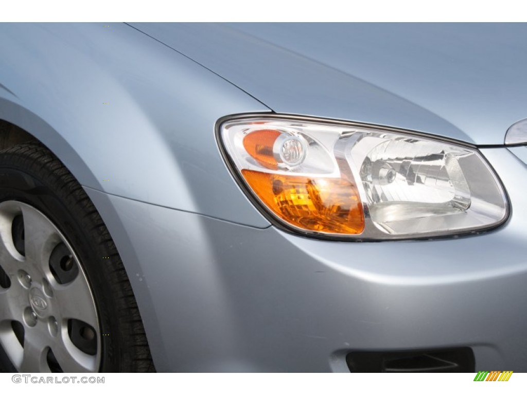 2007 Spectra EX Sedan - Ice Blue / Gray photo #6