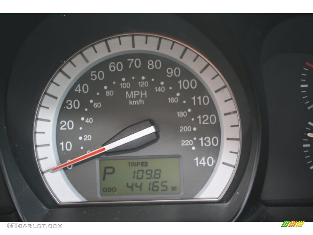 2007 Spectra EX Sedan - Ice Blue / Gray photo #9