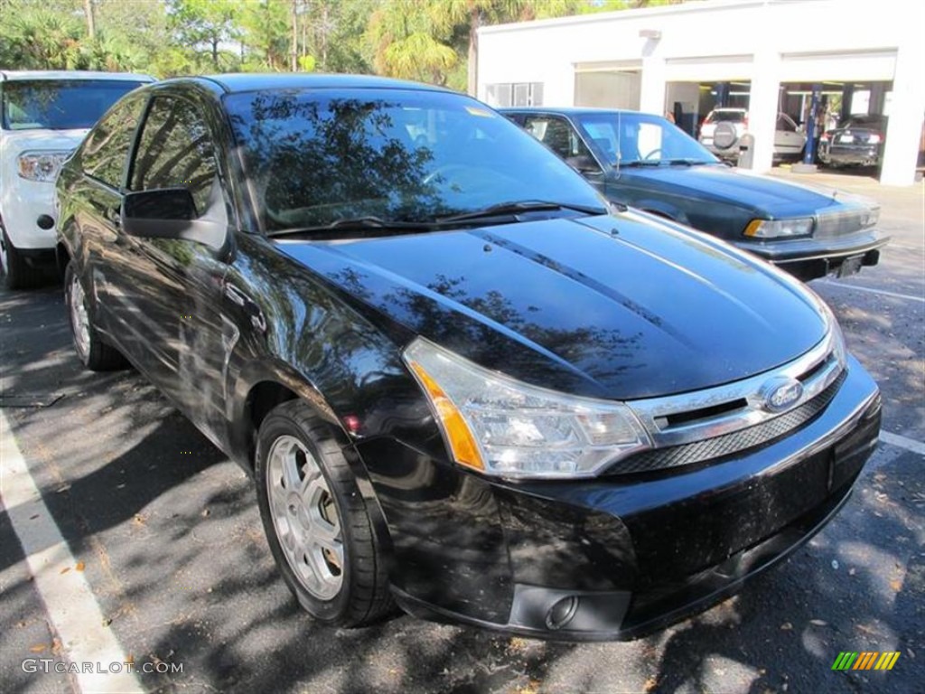 2008 Focus SES Coupe - Black / Charcoal Black photo #1