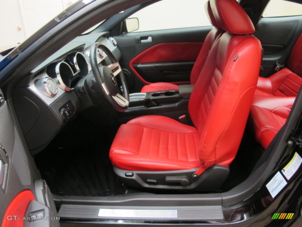 Red Leather Interior 2005 Ford Mustang GT Premium Coupe Photo #57247703
