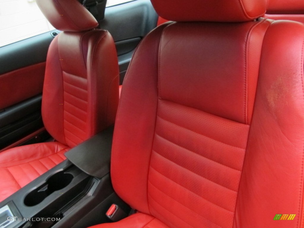 2005 Mustang GT Premium Coupe - Black / Red Leather photo #19