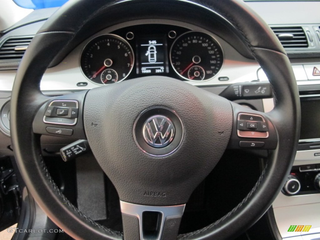 2010 Volkswagen CC Sport Black Steering Wheel Photo #57248189