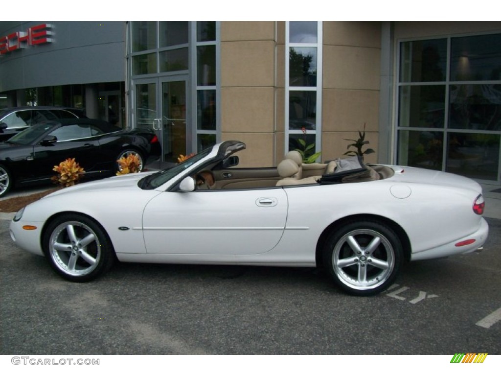 2001 XK XK8 Convertible - White Onyx / Cashmere photo #6