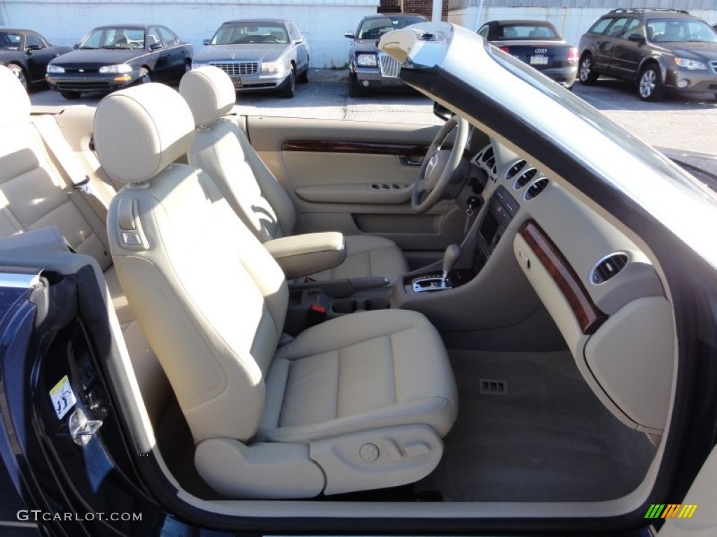 Beige Interior 2009 Audi A4 2.0T Cabriolet Photo #57252620