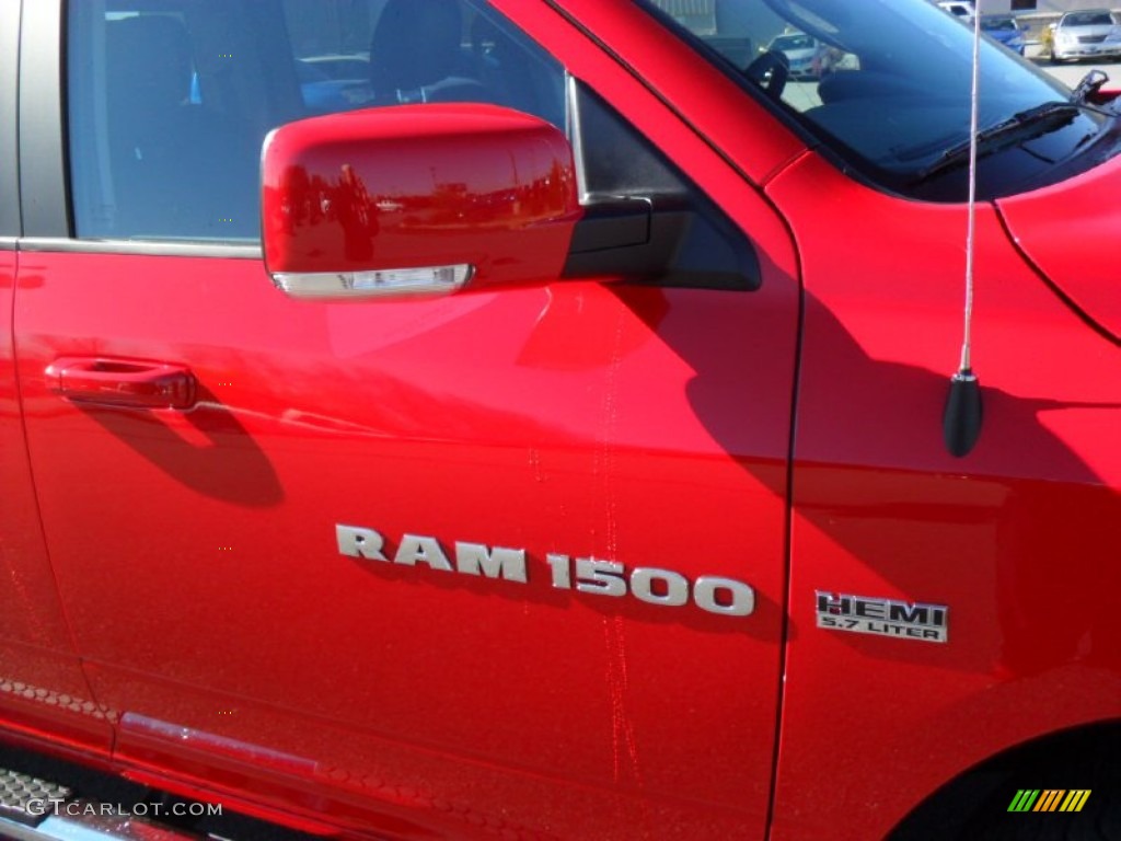 2012 Ram 1500 Sport Crew Cab 4x4 - Flame Red / Dark Slate Gray photo #22
