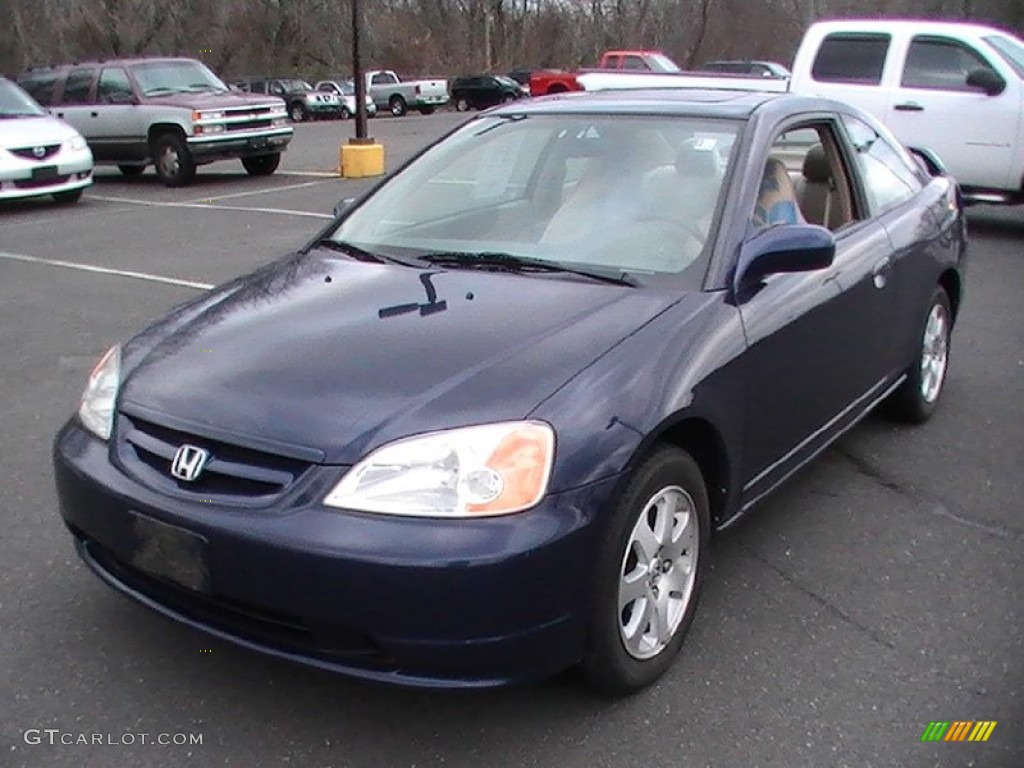 2003 Civic EX Coupe - Eternal Blue Pearl / Ivory photo #1