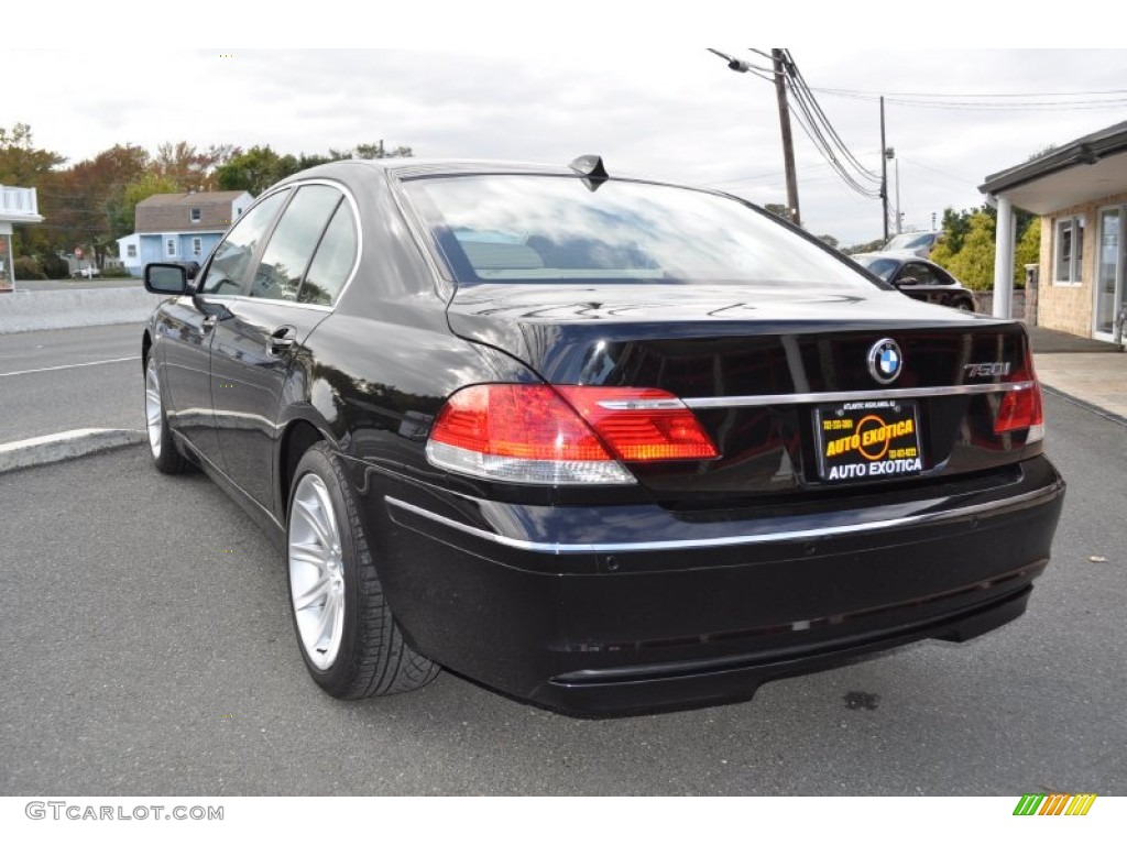 2006 7 Series 750i Sedan - Black Sapphire Metallic / Dark Beige/Beige III photo #2