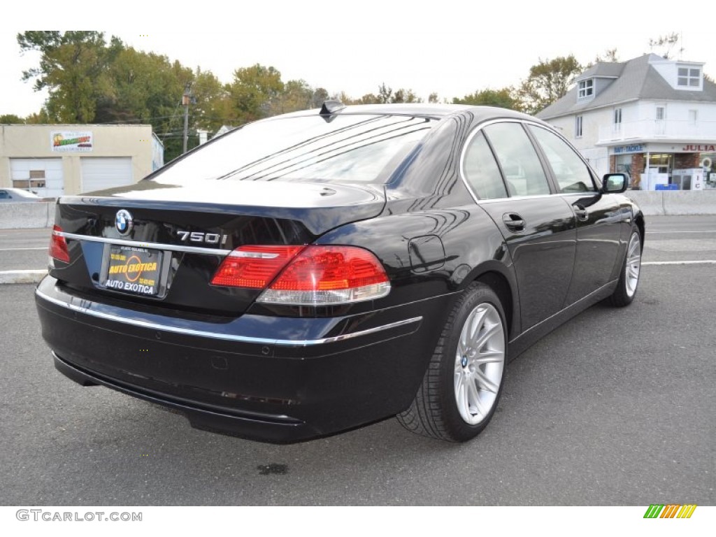 2006 7 Series 750i Sedan - Black Sapphire Metallic / Dark Beige/Beige III photo #3