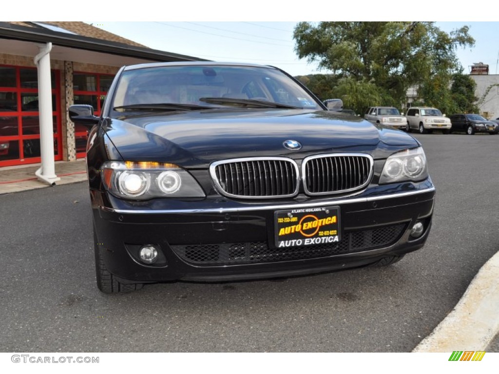 2006 7 Series 750i Sedan - Black Sapphire Metallic / Dark Beige/Beige III photo #4