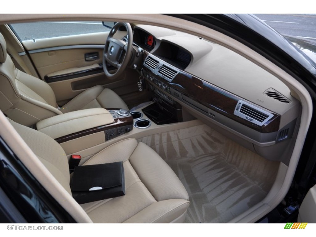 2006 7 Series 750i Sedan - Black Sapphire Metallic / Dark Beige/Beige III photo #7