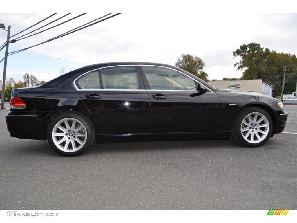 2006 7 Series 750i Sedan - Black Sapphire Metallic / Dark Beige/Beige III photo #33