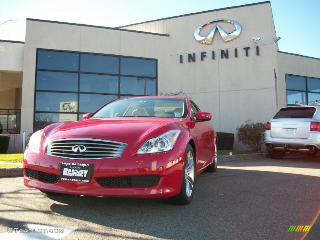2008 G 37 Journey Coupe - Vibrant Red / Wheat photo #1