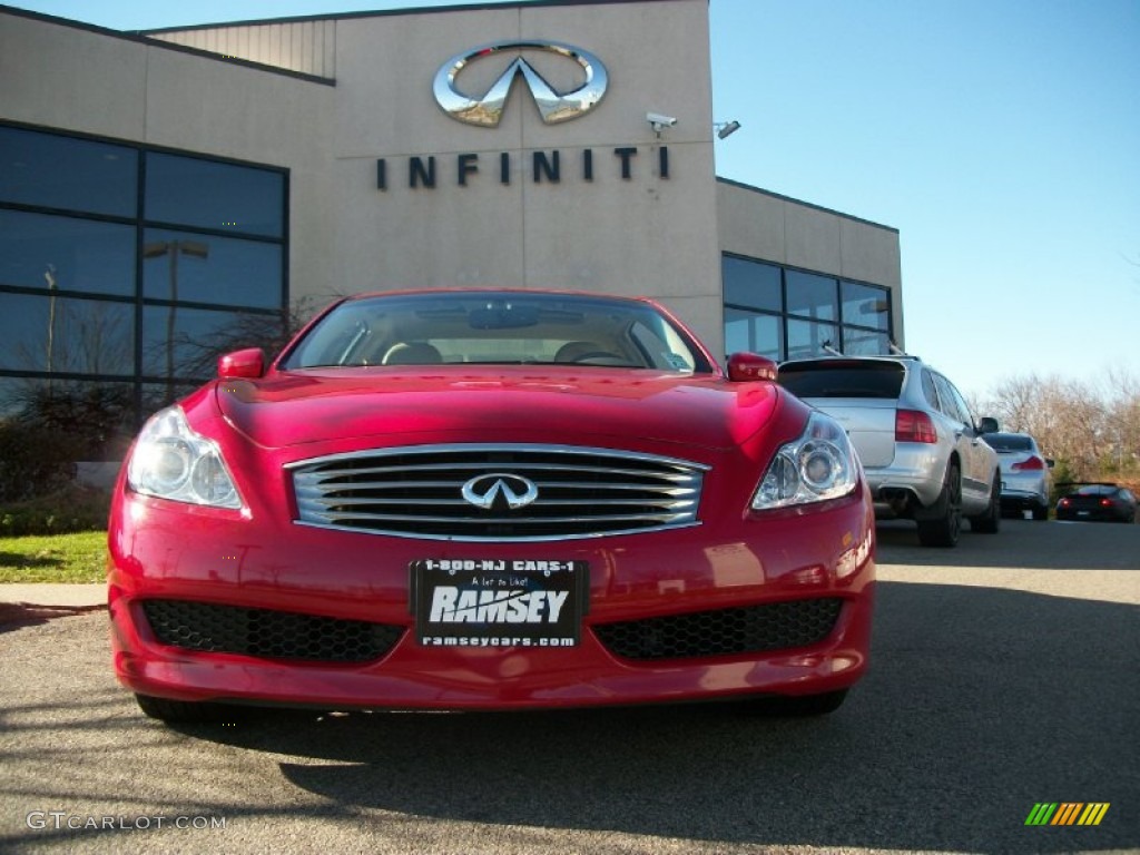 2008 G 37 Journey Coupe - Vibrant Red / Wheat photo #2