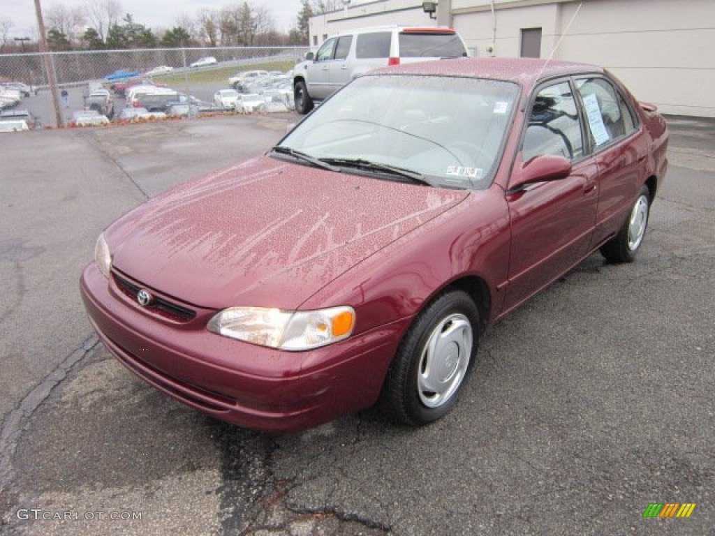 1998 Corolla LE - Ruby Red Pearl Metallic / Gray photo #3