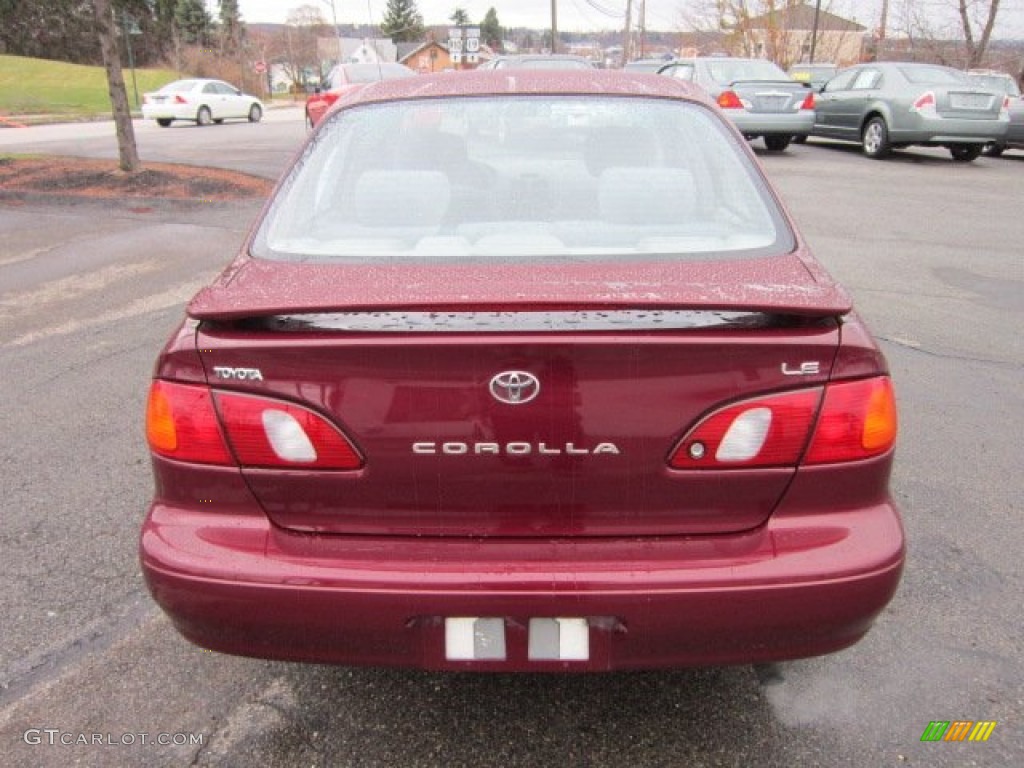 1998 Corolla LE - Ruby Red Pearl Metallic / Gray photo #6