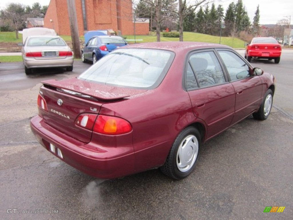 1998 Corolla LE - Ruby Red Pearl Metallic / Gray photo #7